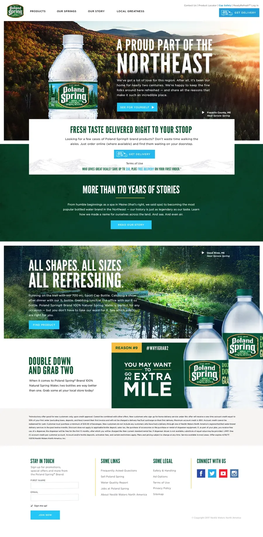 Poland Spring website